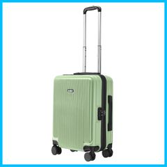 【新着商品】旅行 ファスナータイプ TSAロック搭載 出張 360度回転 静音 大型 耐衝撃 軽量 入院（Sサイズ/42L/機内持込/ライムグリーン） キャリーバッグ 機内持ち込み キャリーケース [TTOVALIGERIA]スーツケース