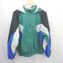 ◇ ⊇ X-girl エックスガール リバーシブル　フロントジップ　ナイロン 長袖　パーカー　サイズ2 グリーン系 レディース E  【1507080010732】