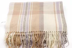 ジルスチュアート ストール 大判 チェック柄 ブランド 小物 レディース ベージュ系 JILLSTUART 【中古】