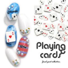 [Free Shipping] Clay Heart Spade Fairy Tale Cards Alice Nail Gel Nail Parts Nail Supplies Decoration Nail Jewelry Gold Nail Studio Nail Art Nail Goods Decoration Parts Gel Nail Art Metal Gel Gel Nail Parts [Playing Cards]