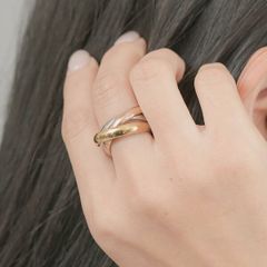 指輪 リング レディース 金属アレルギー対応 つけっぱなしOK ステンレス サージカル 錆びにくい 3連 上品 カジュアル 華やか エレガント メタル ブランド LUPIS ルピス st0006