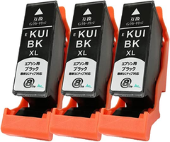 KUI-BK-XL×3(365日保証) Mt.Smile インク KUI-BK-L (増量 ブラック BK×3) (対応機種) EP-879AB EP-879AR EP-879AW EP-880AB EP-880AN EP-880AR EP-880AW 互換イ