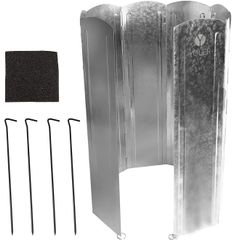 大型風防板 ウインドスクリーン 風よけ ヨーラー(YOLER) キャンプ 焚き火 リフレクター 陣幕 折り畳み式 8枚連結 高さ60cm リング付 ペグ付き 固定可能 専用収納ケース アウトドア 燃料節約 風防 反射板