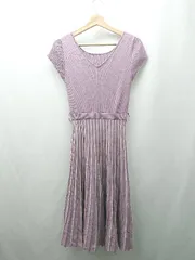 ◇ ◎　⊂ JILL STUART ジル スチュアート 長袖 ロング リブニットワンピース サイズF パープル系 レディース E  【1506300025624】