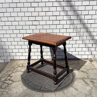 ヴィンテージ オーク材 クラシカル サイドテーブル 花台 飾り台 展示台