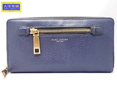 MARC JACOBS マークジェイコブス ラウンドジップウォレット 長財布 ネイビー 中古B 【送料無料】 A-8523【質屋出品】のサムネイル