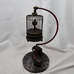 【アンティーク】戦前　手巻き鳥かご型置時計　実働 2025年最新】置時計 鳥かごの人気アイテム - メルカリ