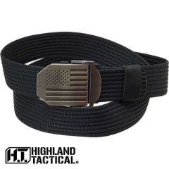 ベルト HIGHLAND TACTICAL ハイランド タクティカル Tactical Belt ブラック 6FPYJ-02 星条旗 メタルバックル USA ミリタリー
