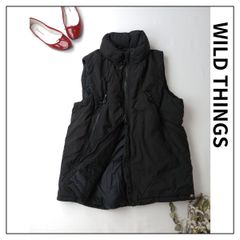 定価37400円 WILD THINGS ワイルドシングス MONSTER VEST モンスター・ベスト 中綿 フード2WAY  アウターウェア Free 黒 ブラック (JY＋1231)25F☆