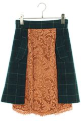 サカイ  13-01863 レース切替チェックスカート レディース 1