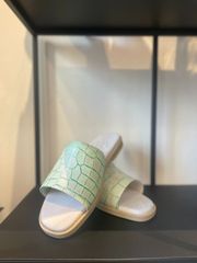 バジョルゴ　BajoLugo  サンダル　クロコラインキウイ　24.5cm25.5cm （BG329 ）SAMPLE商品