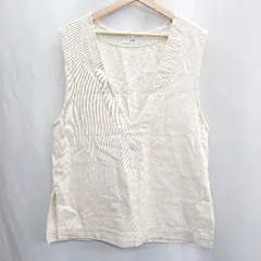 ◇ Θ DISCOAT ディスコート ベスト ジレ サイズF オフホワイト レディース E  【1501160041685】