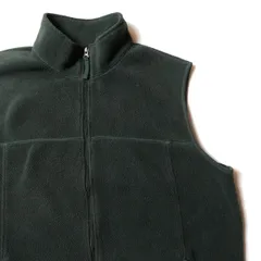 00's LLビーン フルジップ フリース ベスト 緑 (XL) グリーン ロゴ刺繍 ポーラテック 00年代 旧タグ オールド アウトドア L.L.Bean 企業物 アメリカ古着 USED  ビンテージ ヴィンテージ