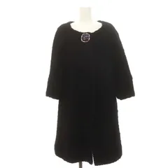 キャシャレル cacharel コート ノーカラー ウール 34 S 黒 ブラック /YQ ■OSのサムネイル