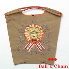 【正規品】 ボールアンドチェーン (Dレオパード / ベージュ ) Mサイズ  トートバッグ