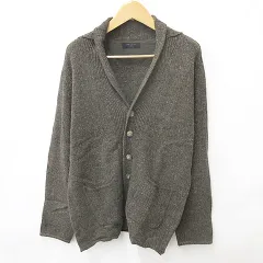 コムサデモードメン COMME CA DU MODE MEN カーディガン 長袖 ショールカラー シルク ウール 茶 ブラウンのサムネイル