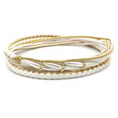 帯締め 飾り紐 振袖用 長尺 Ｌサイズ 正絹 成人式 パール ビーズ 白 金糸 翠嵐工房 日本製 新品 未使用 丸組紐 高級 結婚式 卒 No.10-6642