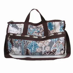 LeSportsac レスポートサックツリー柄 2WAY ボストンバッグ ショルダーバッグ ポーチ付き ブラウン レディース 【中古】