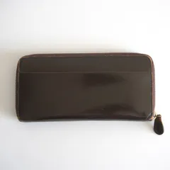 【yamadax1！】GANZO ガンゾ 長財布 ブラウン ラウンドジップ GANZO ラウンドジッパー ブラウン 長財布 前面ロゴ レザー 大