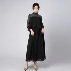 花嫁 ワンピース レディース ドレス パーティードレス シフォンワンピース シンプル ミモレ丈 Aライン およばれ  女子会 二次会 フォーマル 通勤  結婚式 謝恩会 発表会 演奏会 同窓会 成人式 誕生日 可愛い 体型カバー yuanmeng47