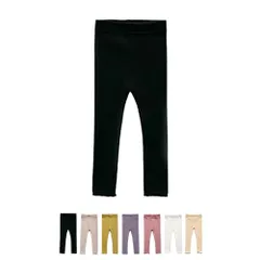 在庫処分中 [ブラック3~13号] 裾フレア リブレギンス 10分丈 レギパン パンツ スパッツ ストレッチ 70-140cm ボトムス