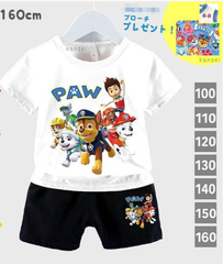 パウパトロール (Paw Patrol) 子供服 セットアップ 男の子 女の子 半袖 2点セット 上下セット Tシャツ パンツ ショートパンツ スポーツ 運動  夏 キッズ 服 お出かけ