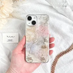 淡色　くすみパステル　ニュアンスiPhoneケース　スマホケース　Android　全機種対応　スマホストラップ　ハードケース　アルコールインクアート　ハンドメイド　iPhone17 iPhone17Pro iPhone17Air iPhone17pro max