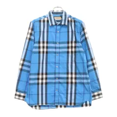 BURBERRY LONDON (バーバリーロンドン) チェック柄コットン長袖シャツ THTHAGAR129SAM 4015345 ブルーのサムネイル