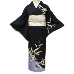 藍染 筒描き 筒描 筒書き つつがき 鶴 亀 蝶 草花 古裂 時代布