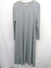 ◇ ⊇ ◎ ●未使用● coca コカ タグ付き 長袖 ロング ワンピース サイズL グレー レディース E  【1505290023313】