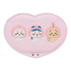 ハート型ファブリックミラー ちいかわピーチ雑貨シリーズ ピーチシリーズ chiikawa かわいい 折りたたみみミラー 折りたたみ鏡 鏡 メイク 手鏡 卓上ミラー プレゼント ちいかわ ハチワレ うさぎ ギフト 旅行