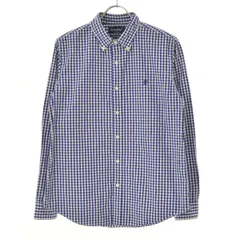 【Gymphlex】J-0872 ギンガムチェック ボタンダウン長袖シャツ