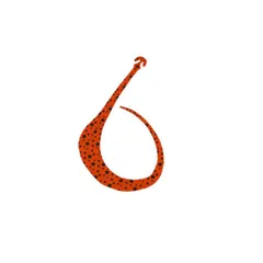 ガラパゴス(Galapagos) 鯛龍 NOROSHI 120 鈎付 (タイリュウ ノロシ ハリツキ) 006 ドット濃いオレンジ /松岡スペシャル ワンピース 替え鈎 ラバー ビッグカーリー ネクタイ タイラバ 鯛ラバ マダイ | 釣具 釣り フィッシング