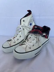 converse オールスター　ハイカット　白　チェック
