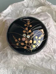 未使用★時代 香合 秋峰 最上品 栗 乾漆 蒔絵 金 彫刻 置物★工芸品 未使用☆時代 香合 秋峰 最上品 栗 乾漆 蒔絵 金 彫刻 置物☆