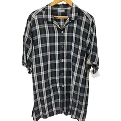 COMME des GARCONS HOMME(コムデギャルソンオム) 90s チェック柄 レーヨン オープンカラー  開襟半袖シャツ メンズ 表記無 【中古】【ブランド古着バズストア】 コムデギャルソンオム COMME des GARCONS HOMME 90s チェック柄