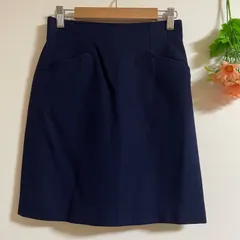 【KENZO】 タイトスカート （M） ネイビー　ケンゾー　ミニ丈　美品　濃紺　ポケット　美シルエットのサムネイル