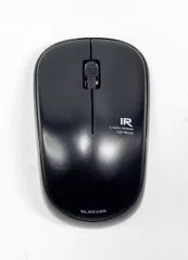 【HY】【中古】【美品】ELECOM エレコム IRマウス ENELOシリーズ 無線 3ボタン 省電力 静音ボタン 抗菌 電池寿命約2.5年 ブラック M-IR07DRSKBK[定形外郵便、送料無料]HY002