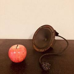 昭和レトロ　ジャンク品　ONKYO　真空管ラジオに付いていたスピーカー　オブジェ　ディスプレイに　／古道具
