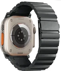 Happy mono apple watch / ultra バンド チタンバンド Series Ultra2/Ultra/9/8/7/6/SE2/SE/5/4/3 交換ベルト( ブラック,  42mm/44mm/45mm/49mm)