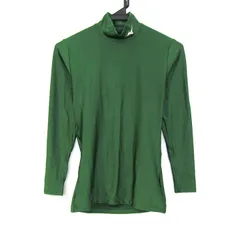 ミズノ 長袖Ｔシャツ スポーツウエア モックネック ストレッチ トップス メンズ Mサイズ グリーン系/ホワイト系 Mizuno