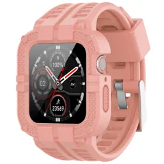 コンパチブル Apple Watch バンド 44mm 42mm 40mm 38mm 一体型 ケース カバー 上質なTPU スポーツバンド 耐衝撃 落下 衝撃 吸収 耐久性 傷防止 装着簡単 アップルウォッチ バンド コンパチブル iWatch S