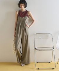 meri チノサロペット ベージュ オールインワン キャミ ミーリー | Mercari