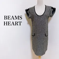 BEAMS HEART ビームスハート ワンピース ひざ丈 半袖 厚手 フォーマル 古着 匿名配送 送料無料 レディース  【3-30】