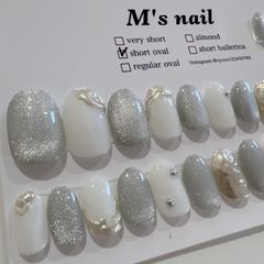 完成品/翌日発送可能/匿名配送可能/全サイズ入り/結婚式/成人式/成人式ネイル/ネイルチップ/ニュアンスネイル/24枚