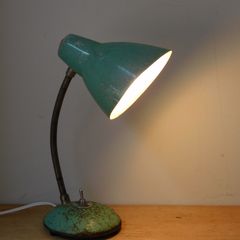 A2【used】池田製作所？ 東京メタル工業？ デスクランプ グリーン 