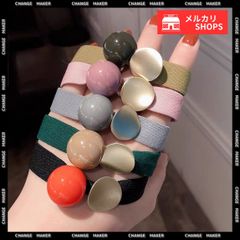 ヘアゴム 5本セット ヘアアクセサリー 人気 カラーボール メタルプレート 平ゴムセット 髪飾り カジュアル まとめ髪 カラーゴム 髪留め ヘアポニー ブレスレット 可愛い ヘアアクセ 韓国ヘアアレンジ ヘアゴム 髪に絡みにくい 1WUTOU-002