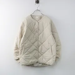 2023AW アーバンリサーチ アイテムズ ITEMS URBAN RESEARCH 中綿キルティングノーカラージャケット XS/ライトベージュ【2400014331318】