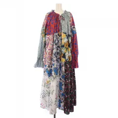 アメリヴィンテージ Ameri VINTAGE 24SS LIBERTY PATCHWORK MLT DRESS リバティパッチワークMLTドレス フレアワンピース マキシ ロング 長袖 スキッパー 総柄 M マルチカラー 01410590430 /BB