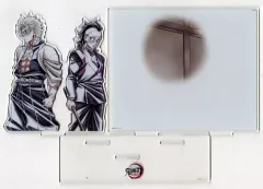 【中古】アクリルスタンド・アクリルパネル 不死川実弥＆不死川玄弥 柱描き下ろしイラスト 実弥と玄弥 背景付きアクリルスタンド 「鬼滅の刃 柱稽古編×ufotable Cafe×マチ★アソビCAFE リアルタイムカフェ」